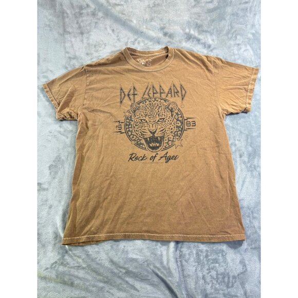 Def Leppard mens medium Tan1983 the Vinyl Icon t-shirt - Picture 6 of 6